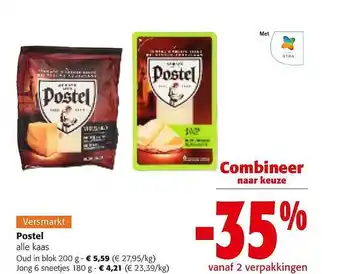 Colruyt Postel alle kaas oud in blok 200 g aanbieding