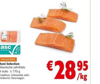 Colruyt Boni sélection atlantische zalmfilets aanbieding