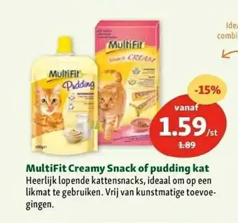 Maxi Zoo Multifit creamy snack of pudding kat aanbieding