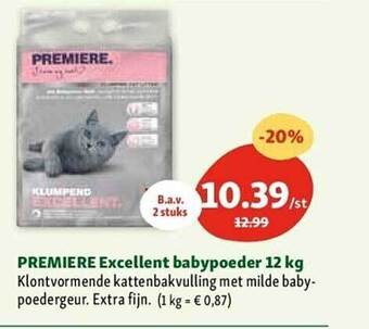 Maxi Zoo Première excellent babypoeder 12 kg aanbieding