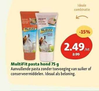 Maxi Zoo Multifit pasta hond 75 g aanbieding