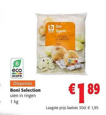 Colruyt Boni sélection uien in ringen aanbieding