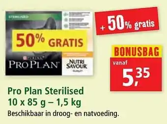 Maxi Zoo Pro plan sterilised 10 X 85 G - 1,5 KG aanbieding