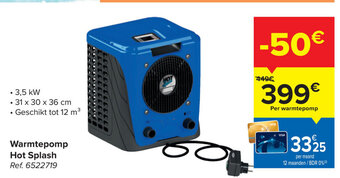 Carrefour Warmtepomp Hot Splash aanbieding