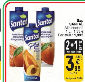 Cora Sap santal aanbieding