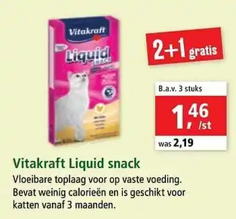 Maxi Zoo Vitakraft liquid snack 3 stuks aanbieding