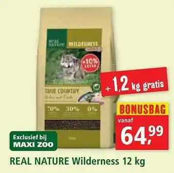 Maxi Zoo Real nature wilderness 12 kg aanbieding