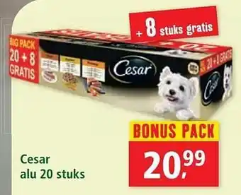 Maxi Zoo Cesar alu 20 stuks aanbieding