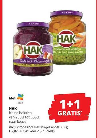 Spar Hak kleine bokalen aanbieding