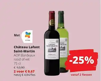 Spar Château lafont saint-martin aop bordeaux aanbieding