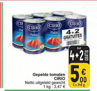 Cora Gepelde tomaten cirio aanbieding