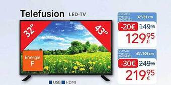 Eldi Telefusion led-tv 32 aanbieding