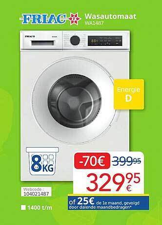 Eldi Friac wasautomaat aanbieding