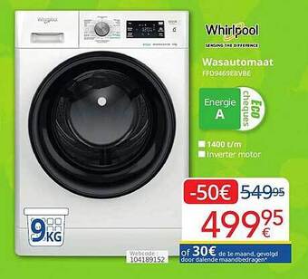 Eldi Whirlpool wasautomaat aanbieding