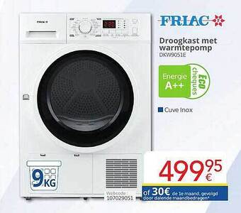 Eldi Friac droogkast met warmtepomp aanbieding