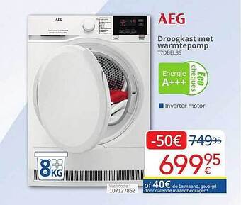 Eldi Aeg droogkast met warmtepomp aanbieding