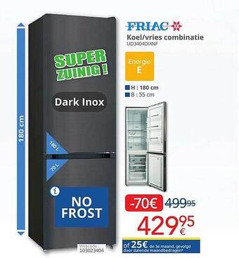 Eldi Friac koel-vries combinatie aanbieding