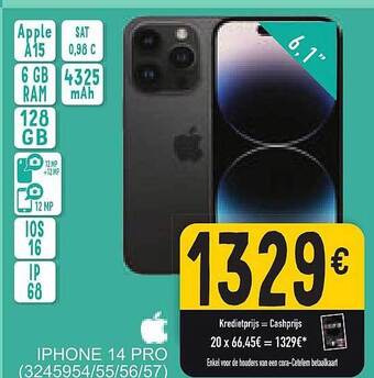 Cora Iphone 14 pro aanbieding