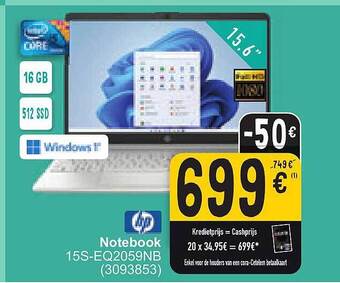 Cora Hp notebook aanbieding