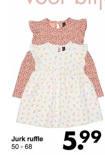 Wibra Jurk ruffle aanbieding