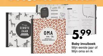 Wibra Baby invulboek aanbieding