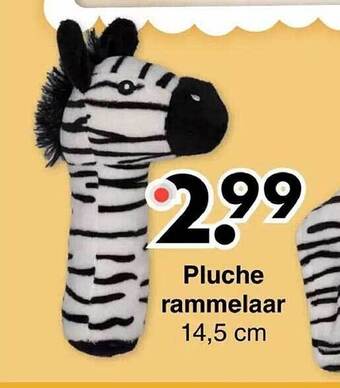 Wibra Pluche rammelaar aanbieding