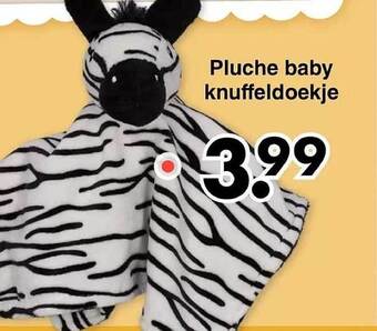 Wibra Pluche baby knuffeldoekje aanbieding