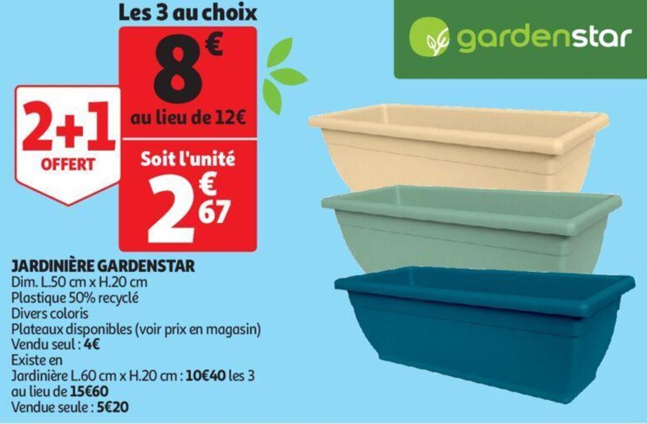 Jardiniere gardenstar promotie bij Auchan