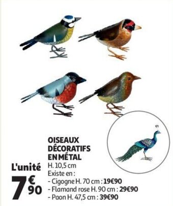 Oiseaux decoratifs en metal