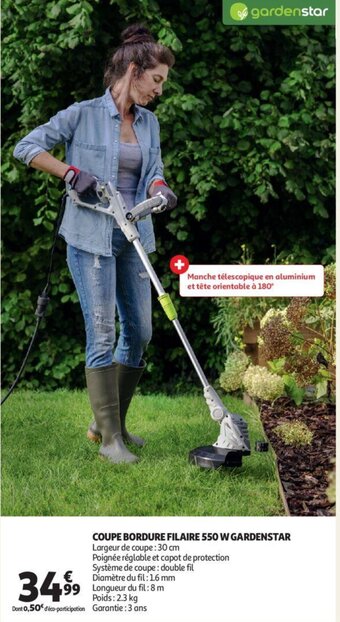 Coupe bordure filaire 550 W gardenstar