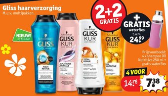 Kruidvat Gliss haarverzorging 4 voor aanbieding