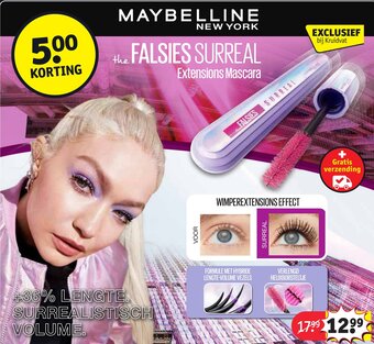 Kruidvat Maybelline the falsies surreal extensions mascara aanbieding