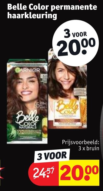 Kruidvat Belle color permanente haarkleuring aanbieding