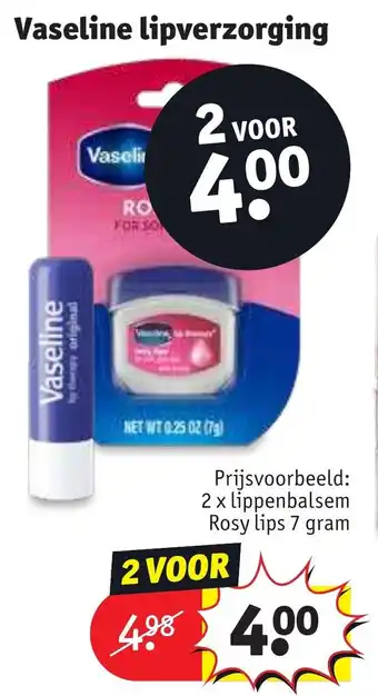 Kruidvat Vaseline lipverzorging 2 voor aanbieding