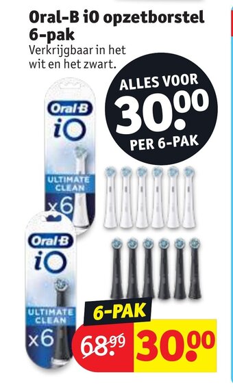 Kruidvat Oral-B i0 opzetborstel 6-pak aanbieding