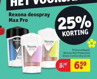 Kruidvat Rexona deospray Max Pro aanbieding