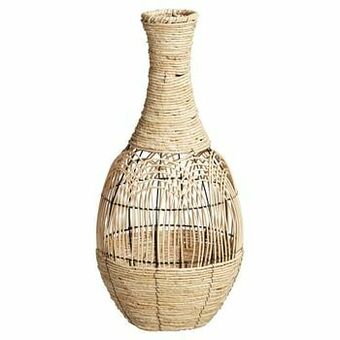 Kwantum Vaas Rattan Rond Bruin aanbieding