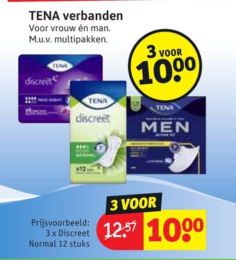 Kruidvat TENA verbanden aanbieding