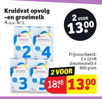Kruidvat Opvolg -en groeimelk aanbieding
