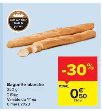 Baguette blanche 250g