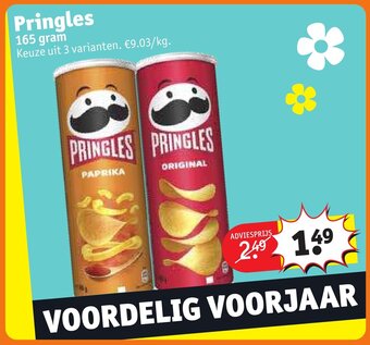 Kruidvat Pringles 165 gram aanbieding