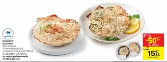 Carrefour Market Carrefour Coquilles Saint-Jacques a I'ostendaise 220g/ou poisson royal a la plie 185g aanbieding