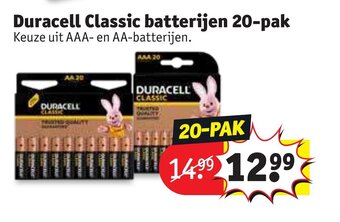 Kruidvat Duracell Classic batterijen 20-pak aanbieding
