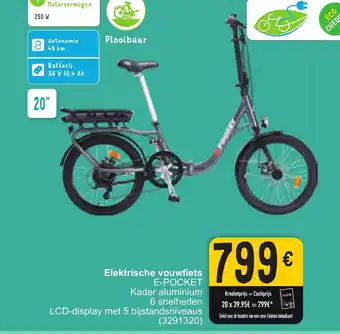 Cora Elektrische vouwfiets e-pocket (3291320) aanbieding