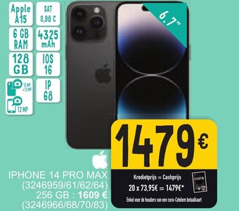 Cora iphone 14 pro max aanbieding