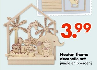Wibra Houten thema decoratie set aanbieding