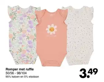 Wibra Romper met ruffle aanbieding