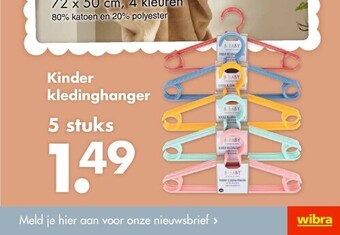 Wibra Kinder kledinghanger aanbieding