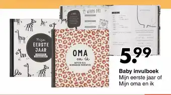Wibra Baby invulboek aanbieding