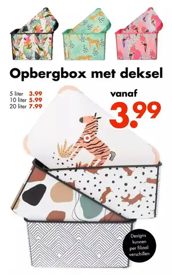 Wibra Opbergbox met deksel aanbieding